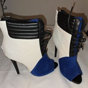 Stylish Black and Blue Women's Ankle Boots